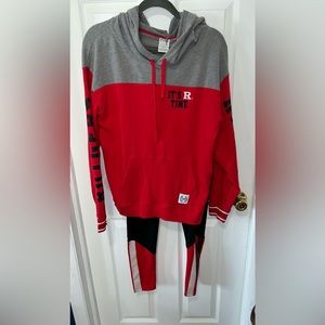 Limited Edition Victoria Secret PINK Rutgers College Sweatshirt & Leggings
